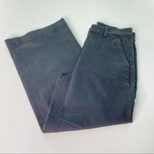 Everlane High-Rise Wide Leg Black Crop Jeans Size 6
